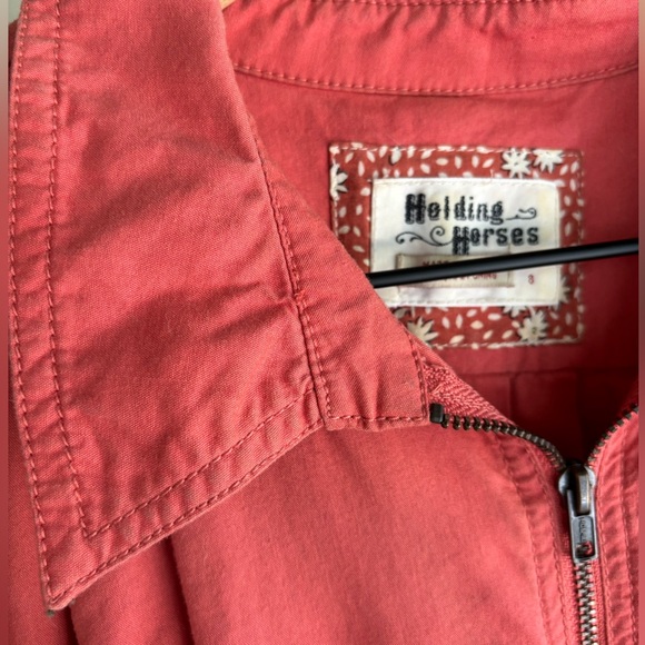 Holding Horses Salmon Zip-up Romper - Picture 4 of 7